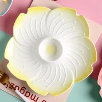 创意饺子盘菜盘家用带醋碟日式料理寿司小吃分格盘水果盘陶瓷餐具