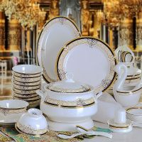 欧式骨瓷餐具碗碟套装 创意陶瓷餐具套装 盘子碗套装家用