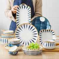 餐具套装组合网红饭碗家用盘子家用创意餐具ins盘子碗日式陶瓷碗