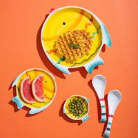 精品手绘卡通陶瓷餐具 陶瓷盘碗碟 让宝宝快乐生活认真吃饭