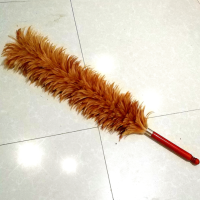 鸡毛掸子除尘扫灰车用加密家用伸缩加长加厚清洁鸡毛扫|木把73厘米