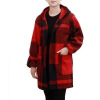 剪毛绒罩衣成人长袖加厚帽外套保暖围裙工作服男女大褂羽绒服护衣