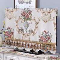 欧式北欧电视机罩55寸65寸75开机不取液晶电视套盖布|A款-锦玉棕色 65英寸