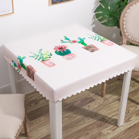 烤火罩套pvc桌面皮套正方形防水防油电暖桌罩pu皮防尘皮革电炉罩|绿植盆栽 85*85