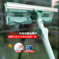 擦玻璃神器伸缩杆加长双面搽刷高楼窗户擦窗器清洁玻璃刮水器家用|170CM加粗加长升级款(送玻璃水片+窗槽刷)