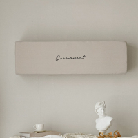 纯色空调挂机ins全包小米空调罩套挂式北欧格力海尔1.5p2p|杏色 长95深19高27