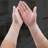 真空 一次性加长pvc手套女洗碗防水厨房家务耐用紧手洗菜食品卫生|透明加长-抽真空100只-袋装 L码-大号