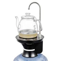 加热烧装水电动抽水器大压水器矿泉饮自动上水器吸水|智能加热抽水器黑色+玻璃养生壶