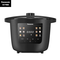 松下(Panasonic)4L电压力锅 焗鲜锅 电压锅 开盖火锅料理 电饭锅 24h人性化预约 NF-PC401-K