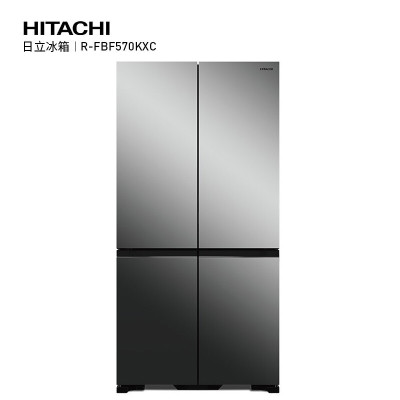 日立(HITACHI)原装进口573L真空保鲜魔术变温风冷无霜大容量玻璃面板十字门电冰箱 R-FBF570KXC水晶镜色