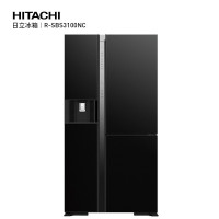 日立(HITACHI)原装进口569L对开门大容量自动制冰冰吧碎冰水吧无霜电冰箱R-SBS3100NC水晶黑