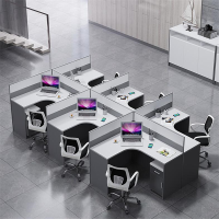 幸旺屏风卡座办公桌 隔断式办公桌XWZHZ012 木纹色