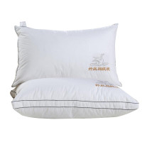 立体羽丝绒枕芯酒店宿舍枕头弹性好纯棉压缩高枕蓬松鹅绒舒适柔软