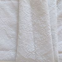 纯白色夹棉床盖四季加厚床单酒店民宿榻榻米大炕垫双面两用床罩