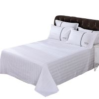 酒店床上用品白床单被单全棉家用医院宾馆床单白色单件好床笠