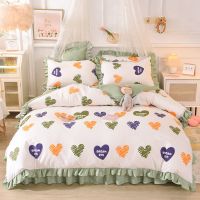 加厚磨毛床裙款四件套床单被罩韩版公主风秋冬季单双人床上用品