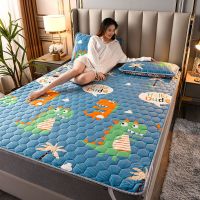 双面可用水晶绒加厚夹棉床护垫可机洗防滑床垫宿舍家用垫子褥子