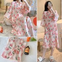 和服日式睡衣女夏季纯棉纱布睡裙日系甜美薄款睡袍浴袍汗蒸服长款