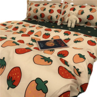 水洗棉四件套被套被单床上用品学生宿舍被子ins风磨毛三件套床单4