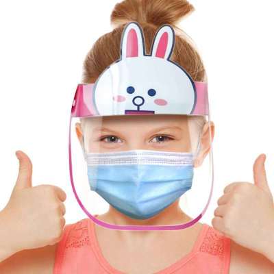 [5个装]儿童通用头戴式透明高清防护眼罩面罩防飞沫防唾液遮脸封闭眼罩面罩