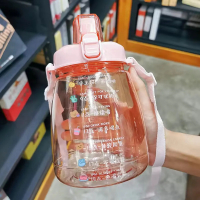 [兴兴严选]水杯超大容量夏天便携女学生韩版简约高颜值杯子塑料吸管大肚水壶