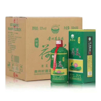 【整箱】贵州杜酱荷花酒53度香柔酱香型白酒500mL×6瓶（内赠3个礼品袋）茅台镇纯粮酿造坤沙酒正品