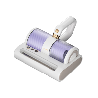 大宇(DAEWOO)除螨仪双杯家用床上拍打手持超声波紫外线除去螨虫大吸力热风除湿杀菌机V2 椰芋紫