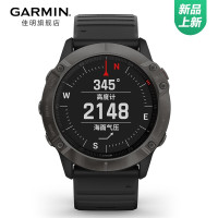 佳明（GARMIN）Fenix 6X Pro 蓝宝石不锈钢表圈GPS黑色表带运动户外智能心率多功能跑步手表中文版