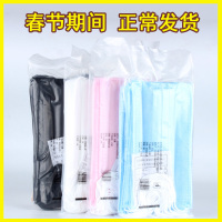 一次性口罩四层加厚防尘透气黑白粉色蓝色口造罩女男三层薄款