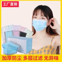 一次性防尘透气男女口覃卓造秋冬季加厚薄款防晒面罩黑白