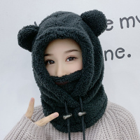 帽子女士秋冬网红款骑车防风保暖护耳脸面罩防寒口罩儿童帽韩版潮