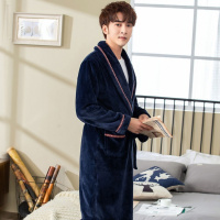 睡衣男冬季睡袍女秋冬男士加厚珊瑚绒浴袍长款法兰绒情侣家居服