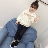 中大童卫衣女秋装童装秋冬儿童加绒上衣韩版洋气连帽女孩加厚外套