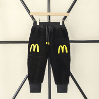 儿童裤子男秋冬装宝宝加绒长裤男童冬季加厚灯芯绒棉裤外穿可开档