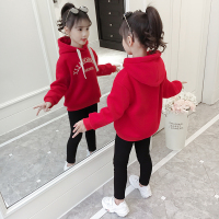 女童卫衣加绒2019新款韩版儿童装中大童洋气加厚上衣秋冬装外套潮