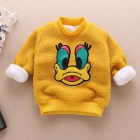 2019新款泰迪绒男童女童加绒加厚卫衣0-6岁宝宝高领冬装儿童装-潮