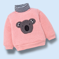 2019新款泰迪绒男童女童加绒加厚卫衣0-5岁宝宝高领冬装儿童装-潮