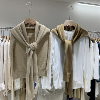 韩国针织小披肩女外搭秋冬季坎肩披风装饰假领子百搭加厚羊绒围巾