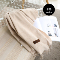 ins围巾女冬季纯色仿羊绒韩版学生百搭潮秋冬可爱少女披肩围脖