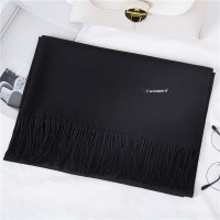 2019新款韩版秋冬季围巾女保暖纯色灰色长围脖披肩拉毛纯色女百搭