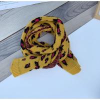 儿童豹纹围巾秋冬季毛线韩版脖套女童百搭保暖潮男童宝宝针织2019