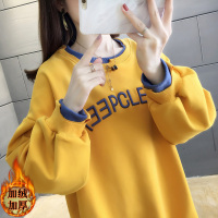 假两件套卫衣女加绒加厚韩版潮宽松秋冬网红新款大码女装ins外套