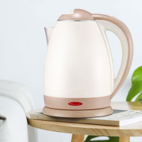 [新年特卖]电热水壶开水壶保温不锈钢热水壶家用自动断电电烧水壶电水壶 吉祥鹤卡其色