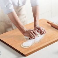 [新年特卖]菜板实木切菜板家用案板防霉砧板擀面竹子面板加厚厨房用品具大号 吉祥鹤 58cm*37cm*1.8cm