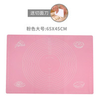[新年特卖]大号 耐高温揉面垫 防滑案板作台加厚不粘擀面垫烘焙工具吉祥鹤 65*45cm粉色(送切面刀)