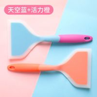 [品牌优选]烙饼硅胶铲子不粘锅专用厨具玉子烧家用不伤锅耐高温炒菜铲吉祥鹤 [双铲齐下]蓝色+橙色