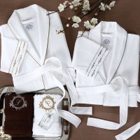 五星级酒店浴袍男士睡衣一体式针织棉洗澡浴衣日式和风女长款春秋