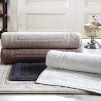 酒店经典款纯棉地巾吸水防滑浴室门口地垫卫生间厕所家用踩脚垫子