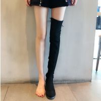 靴子女2019秋款ins网红瘦瘦靴过膝长靴长筒弹力靴显瘦马丁靴女冬 莎丞