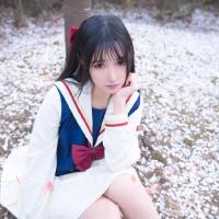 正统日本软妹JK制服裙变形襟二本水手服学院风套装校服班服百褶裙 莎丞
